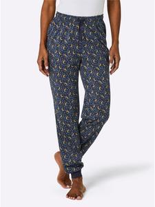 Пижамные брюки с принтом темно-синего и охристого цветов WITT WEIDEN