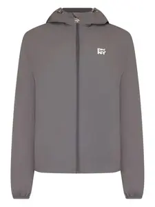 Куртка на молнии с капюшоном DKNY, серый