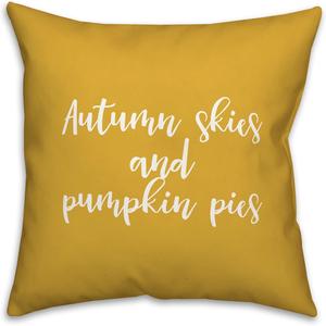 Creative Products Декоративная подушка Осенние небеса и тыквенные пироги цвет mustard Yellow