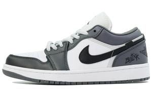 Nike Air Jordan 1 Легкие Лоу-топ Скейтборд Кроссовки Унисекс Черный Белый - Черный, цвет Black