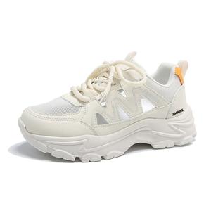 Дышащие легкие низкие кроссовки для увеличения роста, женские King Jinmai, Beige