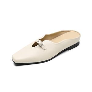 Женские сандалии с закрытым носком, с резиновой подошвой, устойчивой к истиранию и скольжению MADALLO, Apricot