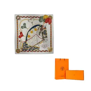 HERMES Кашемировый вязаный шарф унисекс серый, Gray