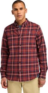 Timberland мужская фланелевая клетчатая рубашка Midweight, Tawny Port Yd