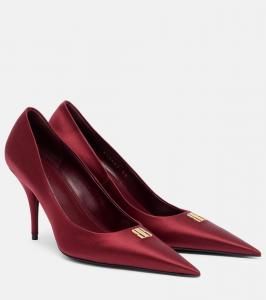Туфли-лодочки Avenue 90 из сатина Balenciaga, D Burgundy/Gold