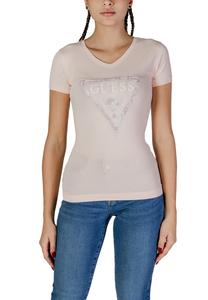 Футболка женская GUESS с V-образным вырезом, розовый