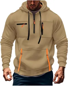 Мужской худи с капюшоном и карманами