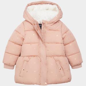 Детское зимнее пальто Rokka&Rolla Starlight для девочек, мини-куртка с меховой подкладкой, розовый