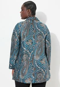 Блузка на пуговицах PAISLEY LONG SLEEVE Ulla Popken, темно-синий