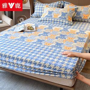 Yalu Простыня на резинке 150х200 см из 100% хлопка, фланель