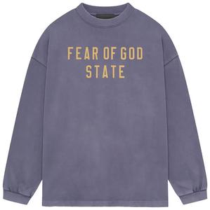 Футболка Fear of God Essentials Heavy Long-Sleeve Tee 'Lavender', фиолетовый