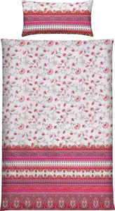 Постельное белье розовое белое 1x 155x220 см + 1x 40x80 см Erwin Müller