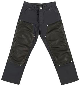 Брюки Chrome Hearts Leather Knee Carpenter Pants 'Black', черный