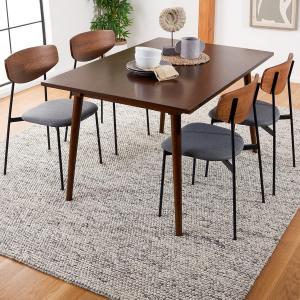 Ковер SAFAVIEH, 336 x 458 см,  - коллекция Natura - большой - светло-серый и ivory, ручной работы из шерстяной смеси, фактурный дизайн, идеально для гостиной, спальни, столовой (NAT620G)