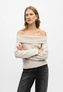 Джемпер Object SCHULTERFREIER, Silver Gray/Beige