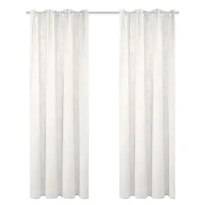 Шторы с люверсами, 1 шт. Heine Home, кремовыйово-белый