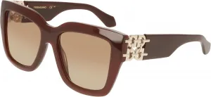 Солнцезащитные очки FERRAGAMO SF 2083 SE 210 темно-коричневые