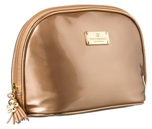 Женская косметичка Peterson, лакированная кожа, молния, элегантный мешочек, органайзер для косметики, золото