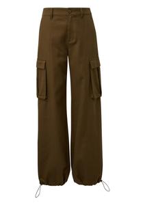 Брюки-карго QS Wide leg Cargo Pants, коричневый
