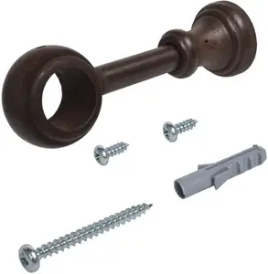Опора Liedeco "Thuringia", (1 шт.), для карнизов Ø 28 мм Длина: 16,5 см, цвет nussbaum