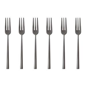 Rock - набор вилок для торта из нержавеющей стали/черного PVD, 6 шт Sambonet, черный