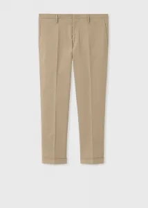 Хлопковые эластичные брюки у щиколотки