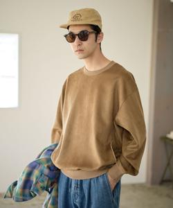 Пуловер из ткани, имитирующей замшу Bayflow, цвет Beige 55