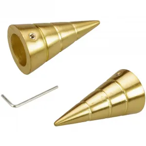 Наконечники для карниза Liedeco «Конус», (комплект, 2 шт.), для карнизов Ø 16 мм, цвет goldfarben/matt