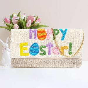 Пасхальный клатч с бисерным узором или сумка через плечо FASHNZFAB, мультиколор