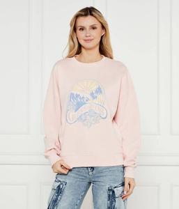 Толстовка женская Guess Jeans с рисунком «Закат», розовый