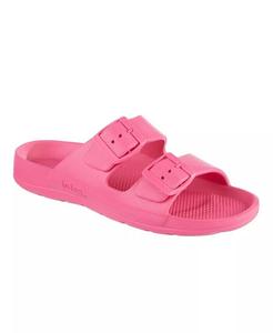 Женские регулируемые шлепанцы с двойной пряжкой для любой одежды Totes, розовый