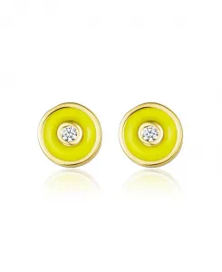 Миниатюрные серьги-пузырьки желтого цвета Anna Zuckerman, yellow