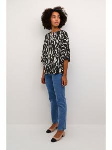 Блузка Kaffe, цвет black/antique zebra print