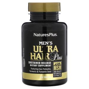 Добавка NaturesPlus Men's Ultra Hair Plus с МСМ и избранными растительными экстрактами, 60 таблеток