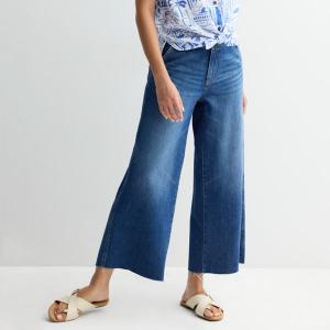 Женские джинсы свободного кроя с широкими штанинами до щиколотки Sonoma Goods For Life, цвет dark wash