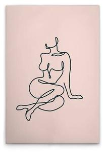 Картина на холсте A.S. Création Bodyline 1 цвет cremeschwarzrosa