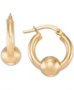 Серьги-Кольца из полированного бисера из 10-каратного желтого золота Macy'S, gold