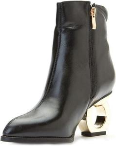 Женские модные ботильоны VOKLIN с заостренным носком, челси, блестящий массивный каблук, ботильоны на молнии, праздничные короткие ботинки, Black-Velvet Lined