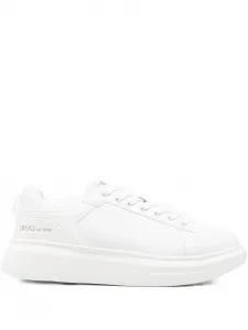 Кожаные кроссовки на платформе LIU JO, белый