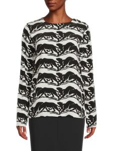 Топ с принтом пантеры The Kooples, черный