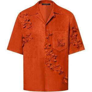 Рубашка мужская оранжевая Louis Vuitton, оранжевый