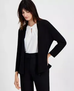 Женский кардиган с длинными рукавами, Regular & Petite Kasper, черный