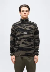 Флисовый джемпер glacier с вышитым логотипом на молнии The North Face, New Taupe Green/Black