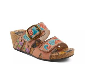 Сандалии L'Artiste Briseis Wedge Sandal, Peach Multicolor