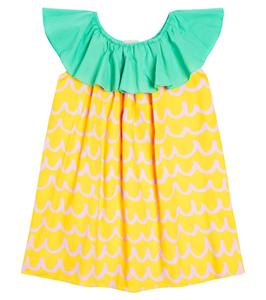 Платье из хлопка с ананасом Stella Mccartney Kids, мультиколор