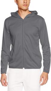 Мужская толстовка на молнии Glimmer 00338-AMZ, плотность ткани 4,4 унции, быстросохнущая, с длинными рукавами, с защитой от УФ-излучения, темно-серый