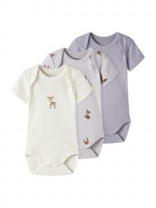 NAME IT Комбинезон/боди в цветах кремовый, лавандовый, пастельно-фиолетовый