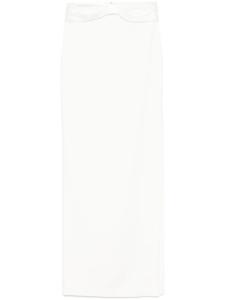 Elisabetta Franchi юбка макси с бантом, белый