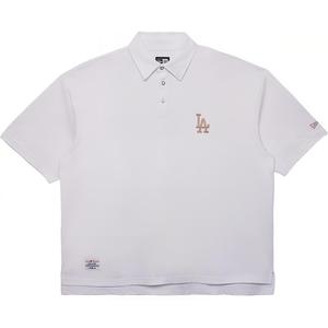 New Era Поло унисекс белое