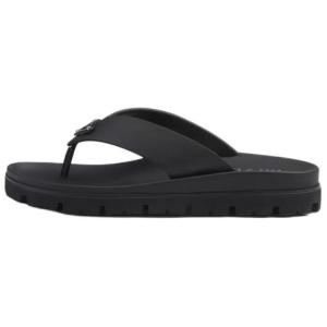 PRADA Мужские шлепанцы на резиновой подошве Black